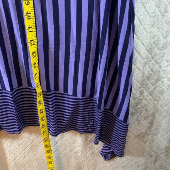 Gap Womans Large Dress Long Maxi Purple Stripe Sleeveless Scoop Neck A Line - Picture 7 of 12